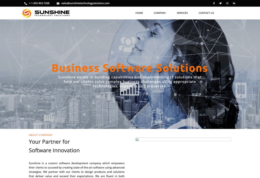 Sunshine Technology Solutions website
